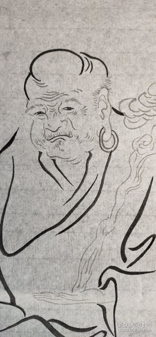 d1595 回流手繪羅漢圖軟片 日本回流字畫.日本回流書畫.回流老畫.回流老字畫精品.真品字畫